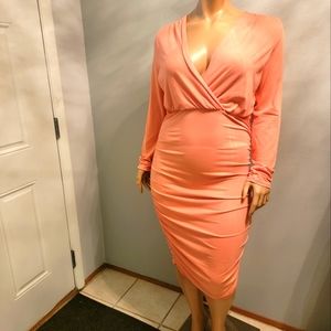 BlueBell Long Sleeve V-Neck Dress, 3X